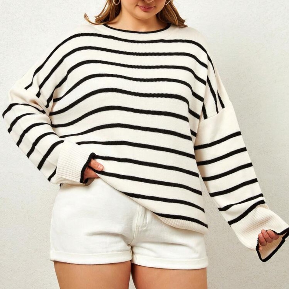 🦓 PLUS Striped Sweater 🦓 - Picture 4 of 4